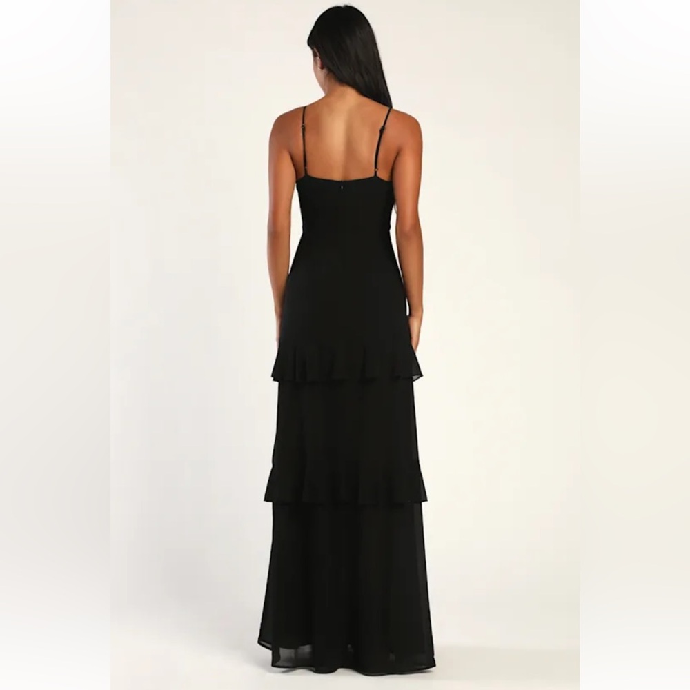 NWT Lulus Ruffle Maxi Dress - Picture 3 of 8
